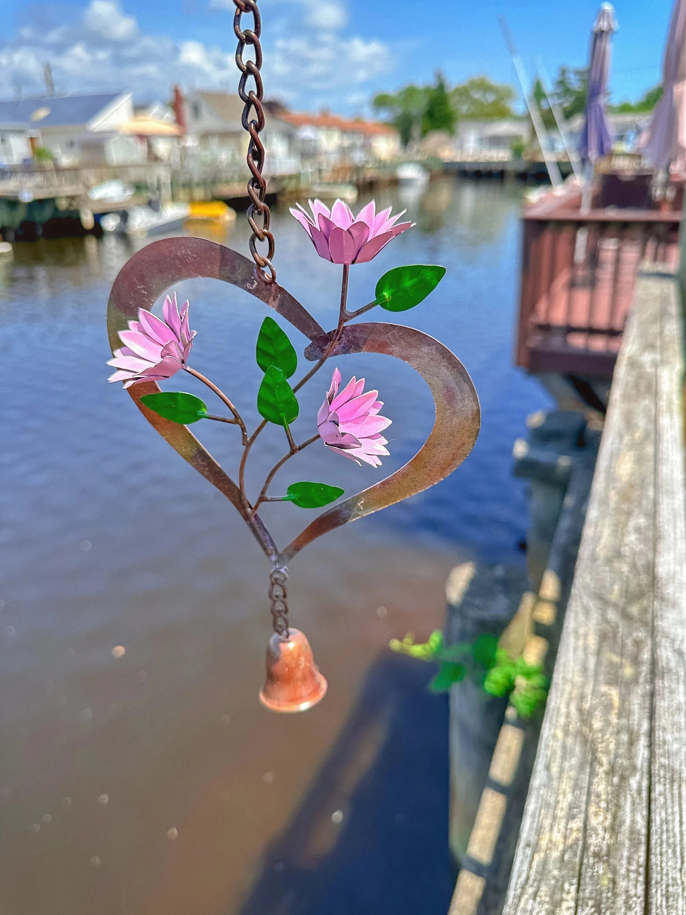Heart-Shaped Floral Hanging Ornament - Elegant Home Decor for Wall, Window, Nursery & Wedding Decorations