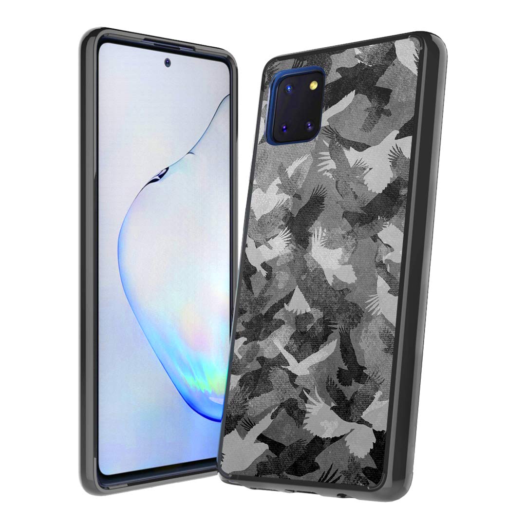 Cute Slim Shockproof Case for Galaxy Note 10 Lite - Grey Camo | Perfect for Daily Protection