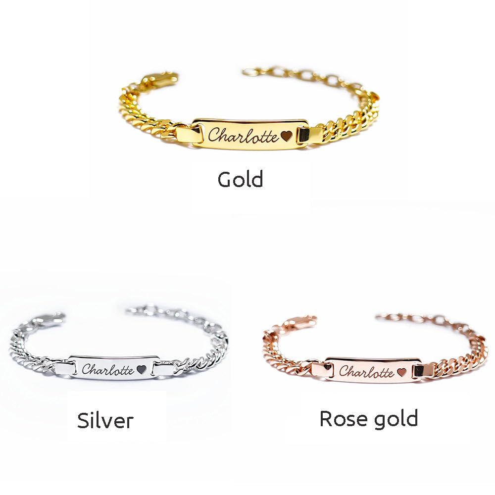 Personalized Adjustable 18K Gold-Plated Baby Name Bracelet for Girls - Custom Toddler Jewelry Gift for Birthdays, Baptism & Special Occasions | Perfect for Newborns, Christenings & First Birthday Celebrations