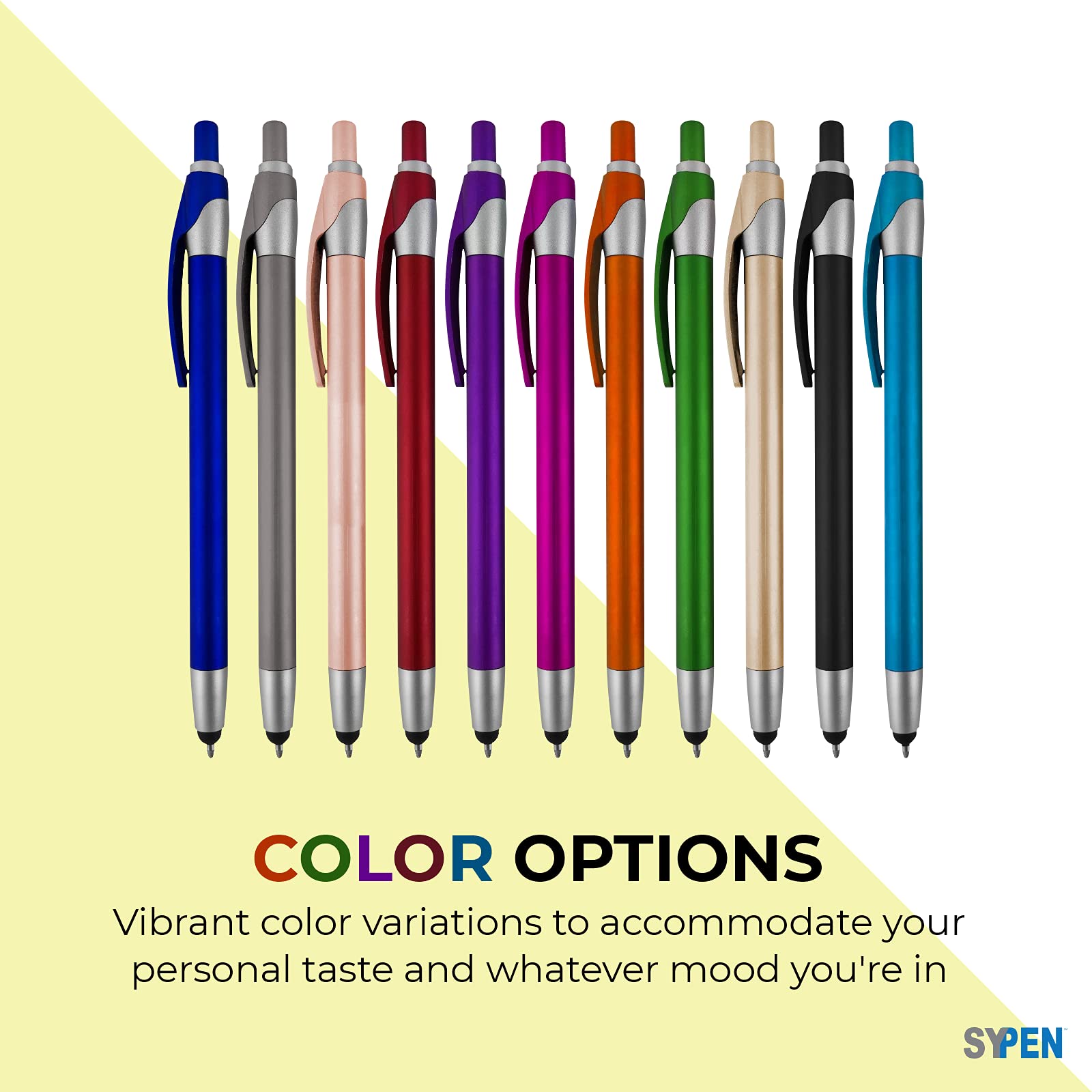 Custom Logo Pens Bulk 450 Pack - 2-in-1 Stylus & Ballpoint Pen for Touchscreens (Blue Ink & Pink Magenta) - Perfect for Marketing Promotions, Corporate Events, Business Gifts & Trade Shows