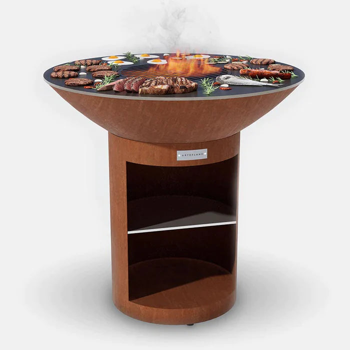 Arteflame Classic 40-Inch Outdoor Grill with Tall Round Base - Perfect for Backyard BBQs, Camping & Patio Cooking