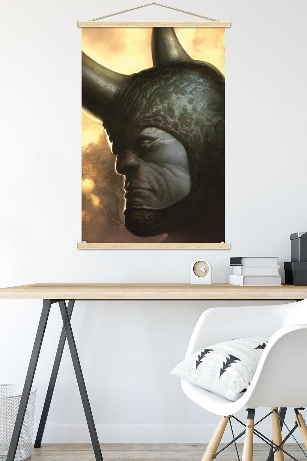 Trends International Marvel Comics Rhino Web of Spider-Man #3 Magnetic Frame Wall Poster 22.375x34 Inch - Premium Art Print with Beechwood Hanger for Home Theater, Game Room & Comic Collector Display
