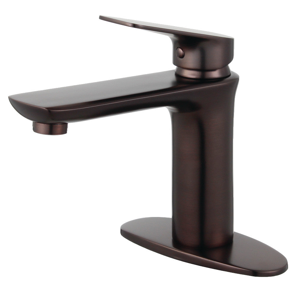 Frankfurt Single Handle Bathroom Faucet with Deck Plate and Drain - LS4203CXL by Fauceture | Modern Water-Saving Design for Bathroom Sink, Vanity, and Powder Room Installation