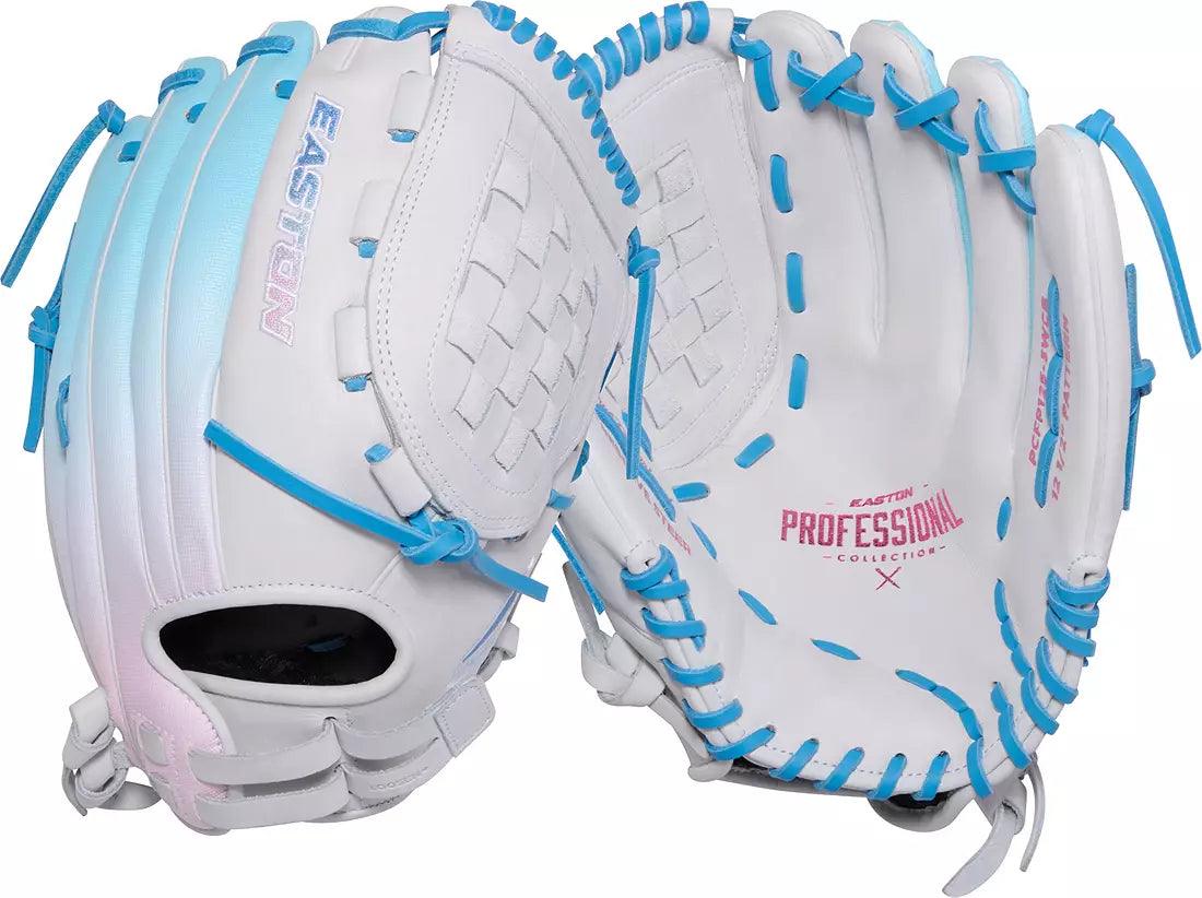 Easton Professional Collection Color Splash 2.0 Fastpitch Softball Glove - 12.5 Inch Youth/Adult Size (PCFP125 3WCBP) for Training, Games & Competitive Play