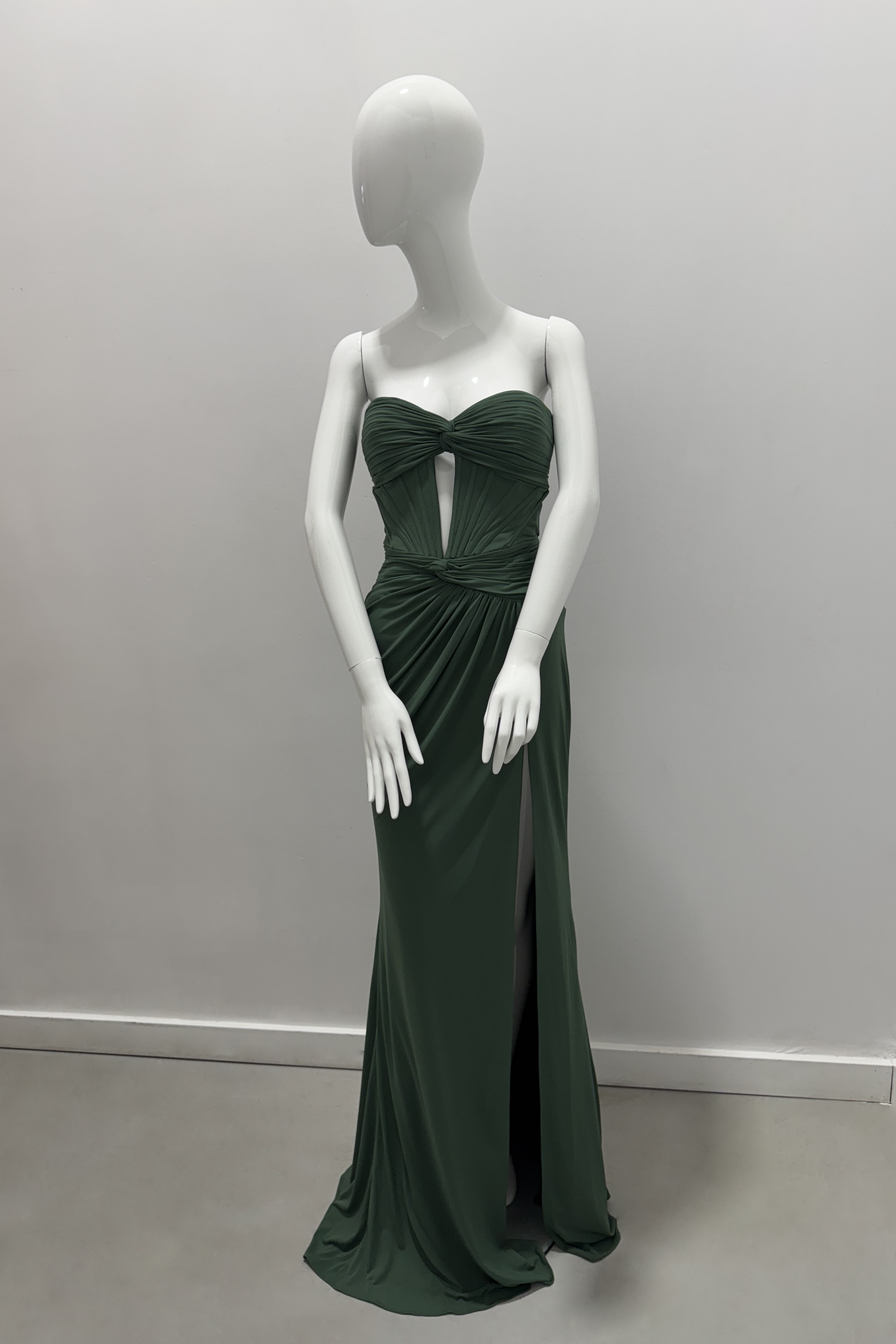 Jovani Elegant Gathered Ruched Cutout Evening Gown - Perfect for Prom, Red Carpet Events & Formal Occasions