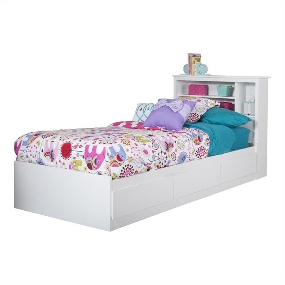 Rosebery Full Size Kids Platform Bed with 3 Drawers & Wood Slats - No Box Spring Needed for Bedroom