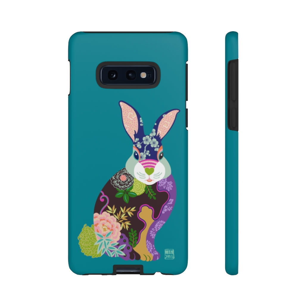 Lucky Peony Rabbit Chinese Zodiac Phone Case - Stylish & Protective Cover for iPhone & Samsung - Perfect for New Year Gifts & Daily Use