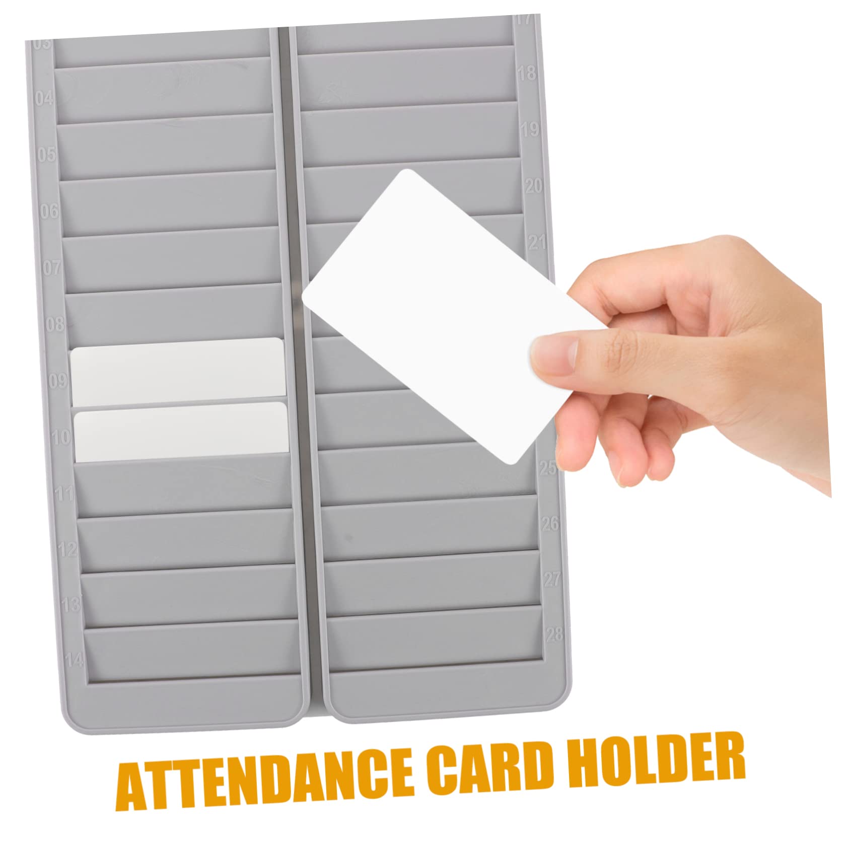 28-Slot Plastic Business Card Holder - Vertical Wall Mount Rack for Time Cards, Attendance Machine Cards & Business Cards | Durable PP Material | Office Organization & Retail Display Solution