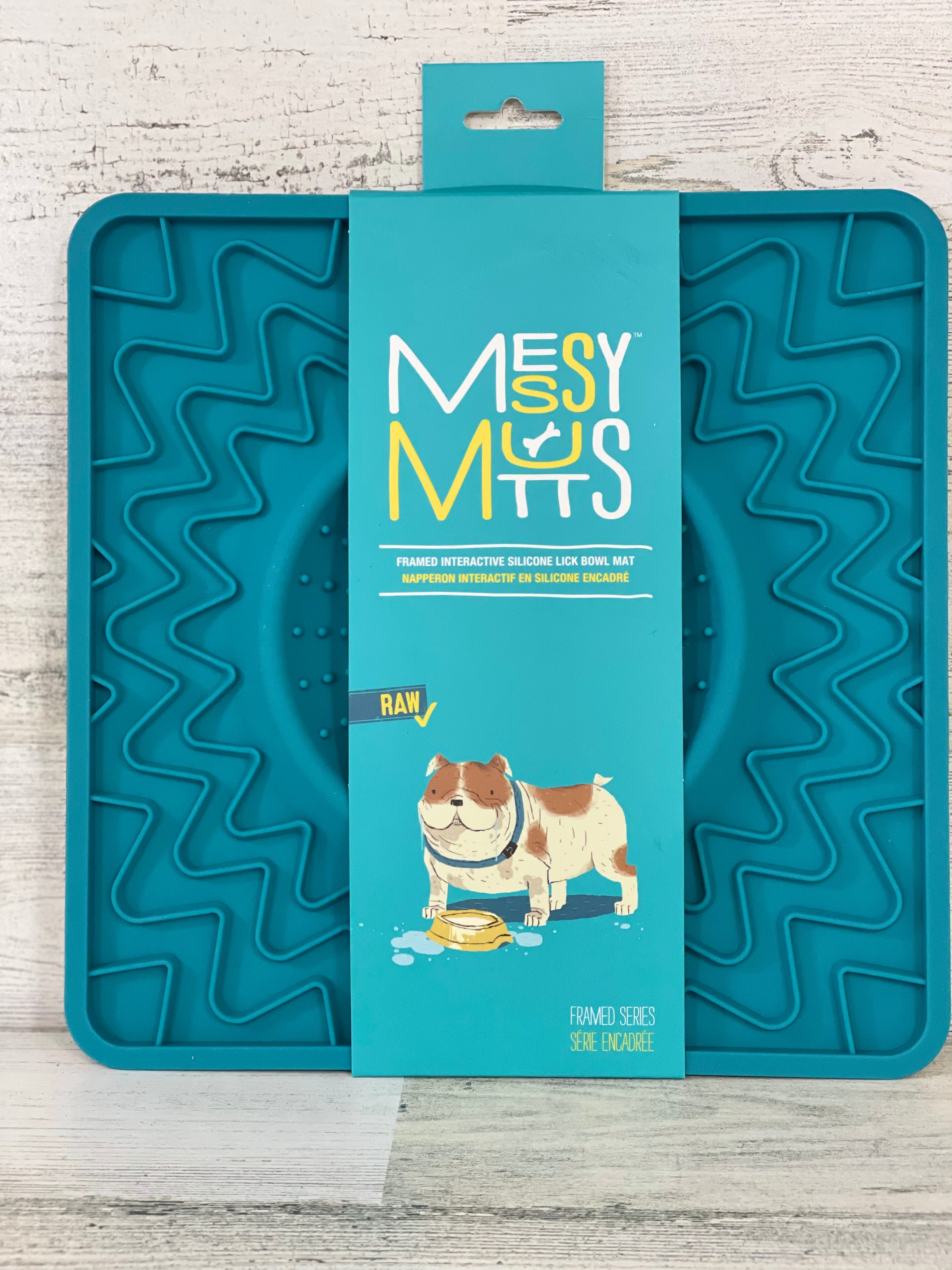 Messy Mutts Silicone Licking Mat for Dogs - Interactive Slow Feeder Puzzle Toy for Anxiety Relief & Mental Stimulation - Perfect for Bath Time, Grooming & Mealtime Distraction