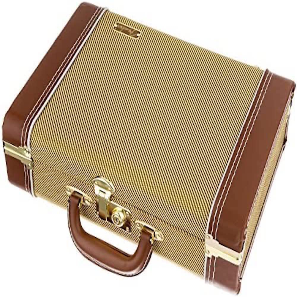Fender Deluxe Molded Guitar Case - Heavy Duty ABS Hard Shell with Plush Interior for Electric/Acoustic Guitars - Perfect for Travel, Gigging & Storage Protection