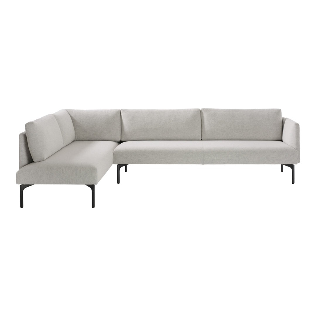 Arris L-Shaped Sofa with Slender Arms - 118.1 Inch Wide Modern Sectional Couch for Living Room, Lounge & Home Theater
