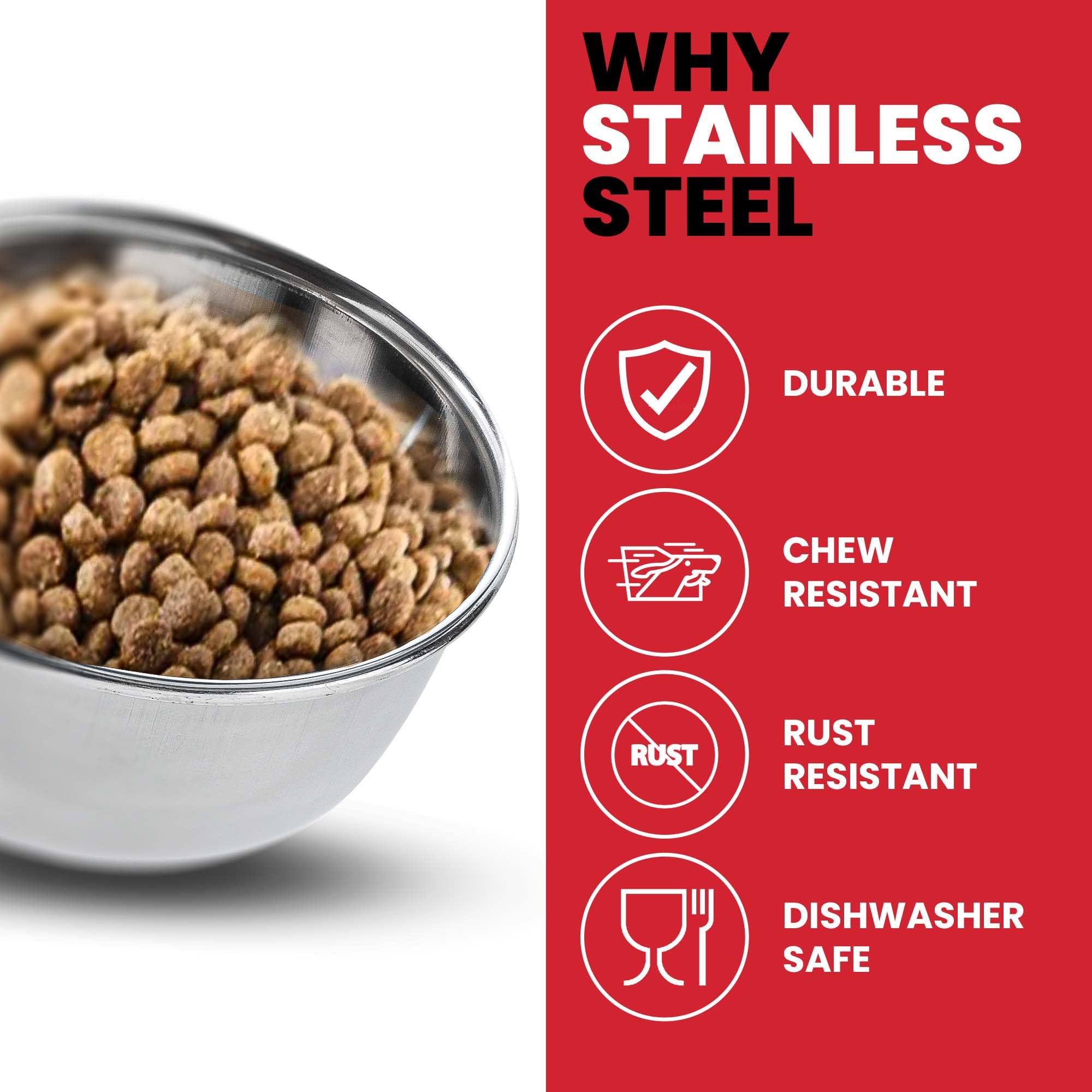 Stainless Steel Pet Bowl with Wire Hooks - 20oz Durable Chew-Proof Food Water Dish for Cages Crates - Easy Install Removable for Dogs Cats Birds Reptiles - Perfect for Travel Training & Home Use