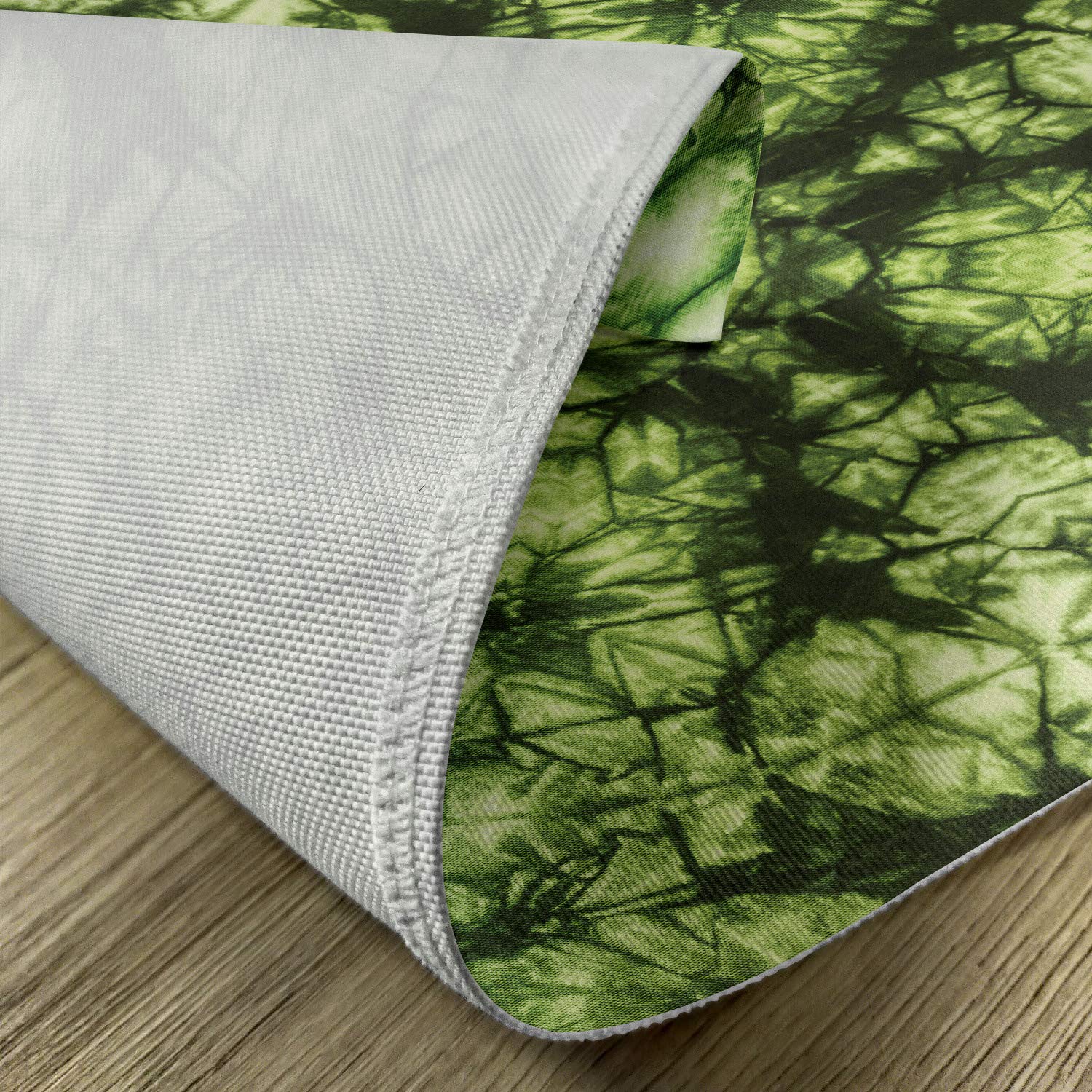 Ambesonne Abstract Place Mats Set of 4 - Modern Surreal Art Design Washable Fabric Placemats for Dining Table, Kitchen Decor in Green | Perfect for Dinner Parties, Holiday Gatherings & Home Styling