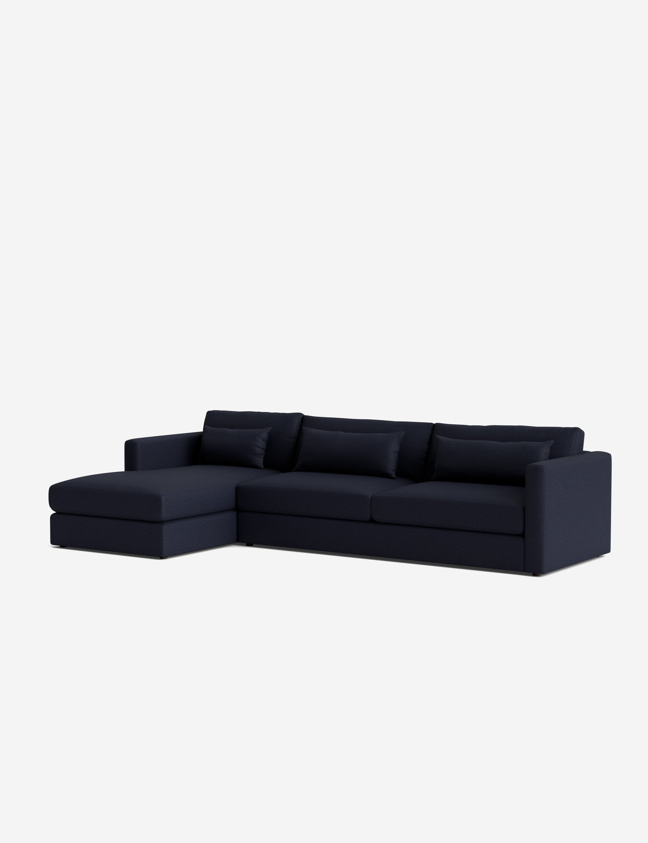 Durham Chaise Sectional Sofa - Modern L-Shaped Couch with Chaise Lounge | Comfortable Fabric Upholstery for Living Room, Family Room & Home Theater