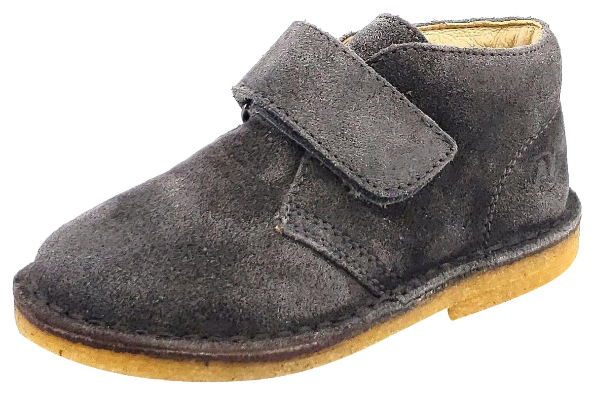 Naturino Boys Chukka Boots for Kids - Comfortable & Stylish Anthracite Leather Casual Shoes for School, Play & Outdoor Activities