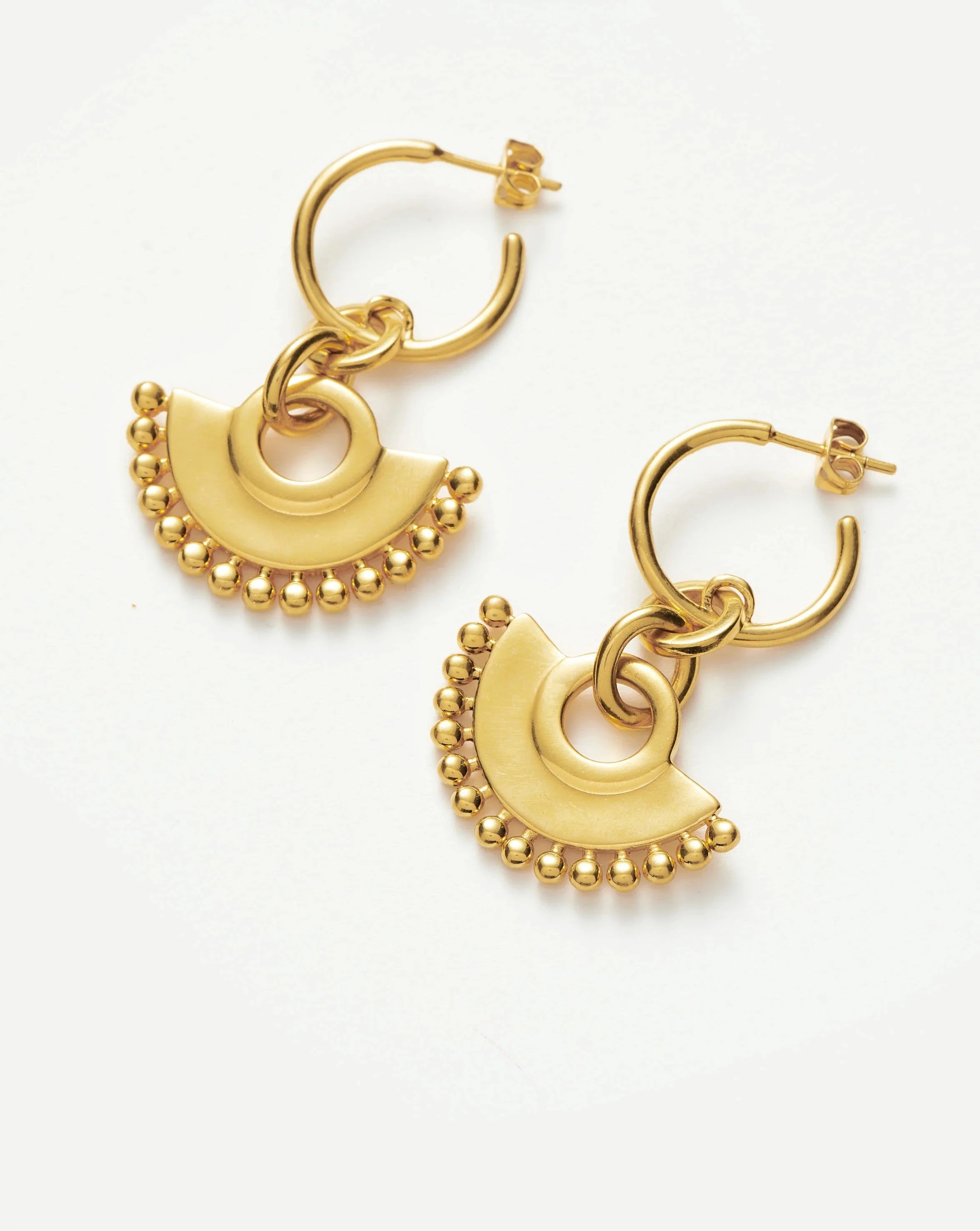 Zenyu Fan Chandelier Hoop Earrings for Women - Elegant Vintage Dangle Drop Earrings - Perfect for Parties, Weddings & Evening Events