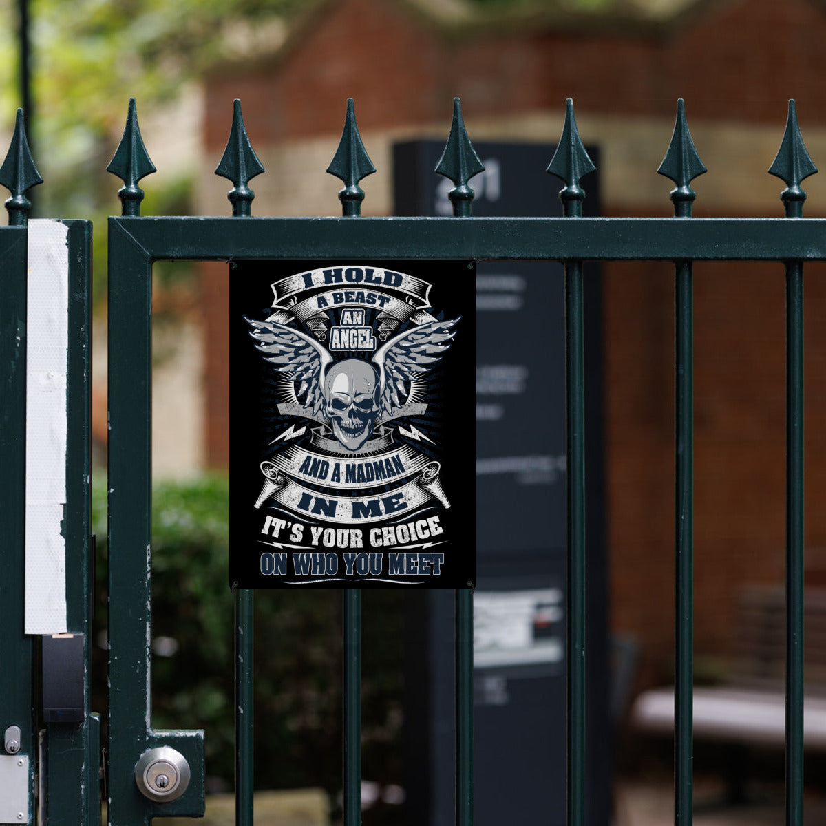 Custom Aluminum Sign - Personalized Choice on Who You Meet - Perfect for Home, Office, Bar & Man Cave Decor