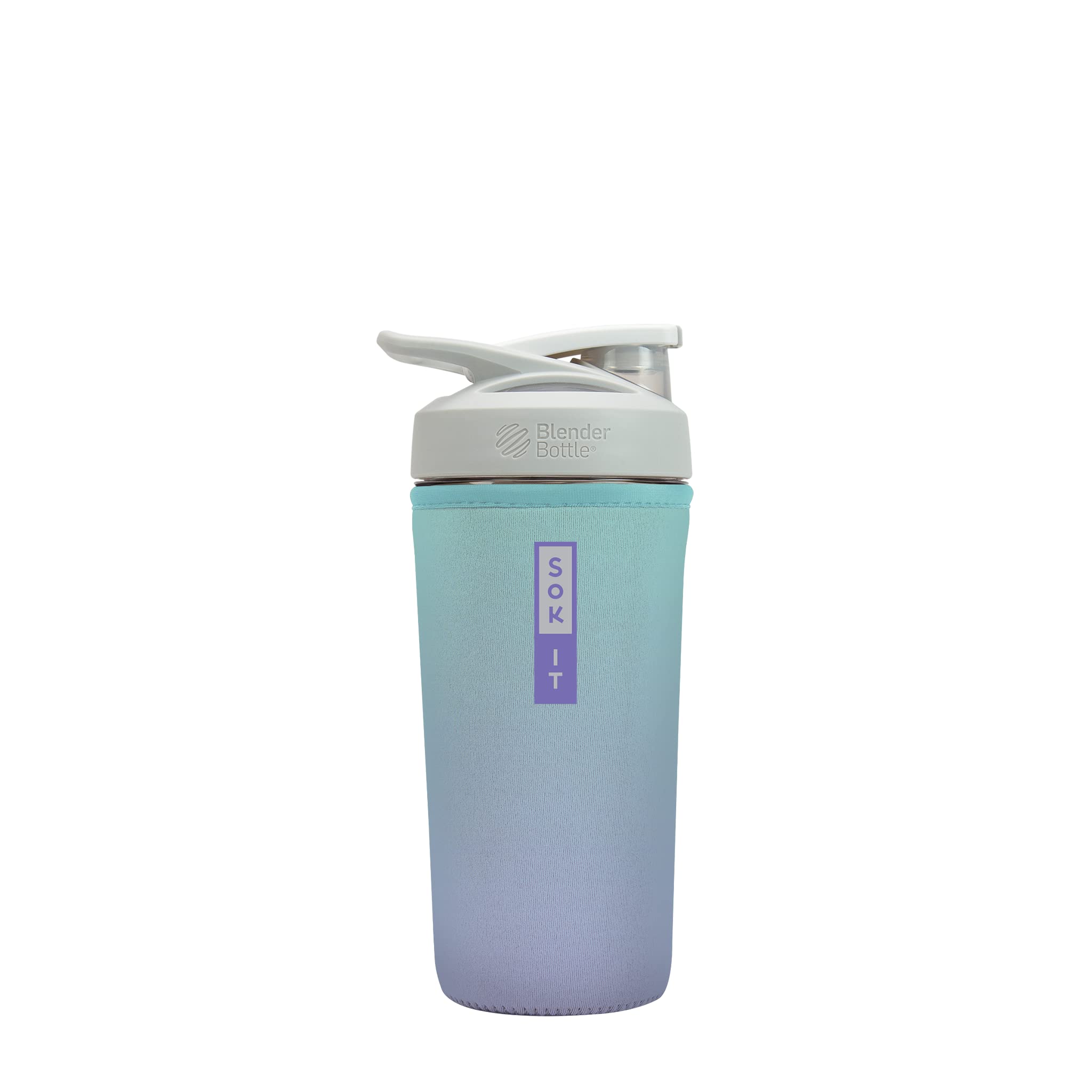 Sok It Botl Reusable Neoprene Insulated Sleeve Holder for 28oz Water Bottles - Mermaid Ombre Color | Keep Drinks Cold | Perfect for Gym, Hiking & Outdoor Activities