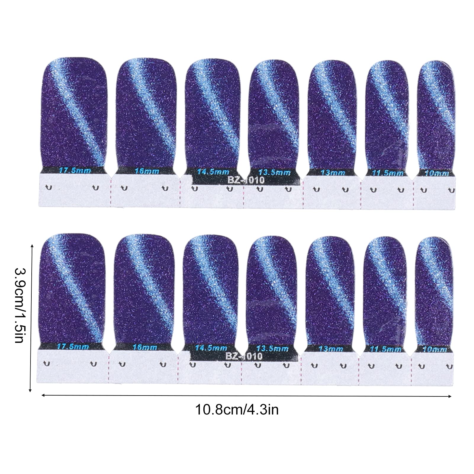 Premium Nail Polish Decals & Strips - Elegant Nail Art Designs for Salon Professionals & DIY Manicures (10-Pack) - Perfect for Bridal, Party & Special Occasion Nails