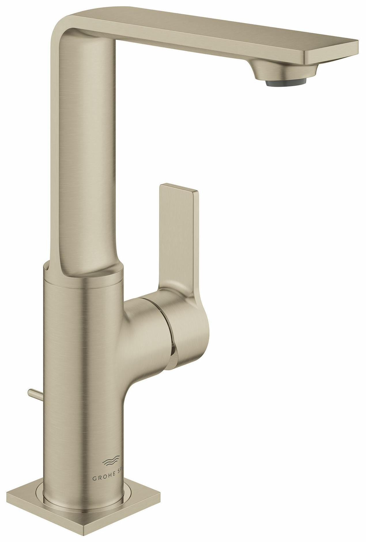 Grohe Allure Single Hole Bathroom Faucet in Brushed Nickel - Modern Waterfall Spout Design for Vanity Sinks (Model 23858EN1) | Perfect for Contemporary Bathroom Renovations & Luxury Home Upgrades