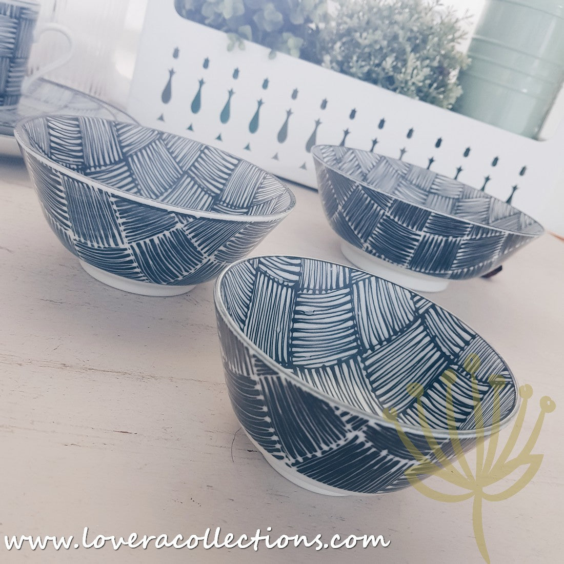 Awasaka Black & White Modern Checkered Dinnerware Set - 12-Piece Ceramic Plates & Bowls for Dining - Perfect for Restaurants, Weddings & Home Decor (60% Off Limited Time Sale)