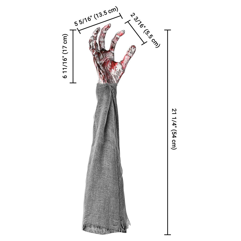 Scary Halloween Decorations - 4 Pair Zombie Hands with Stakes for Haunted House & Party Props | TheLAShop