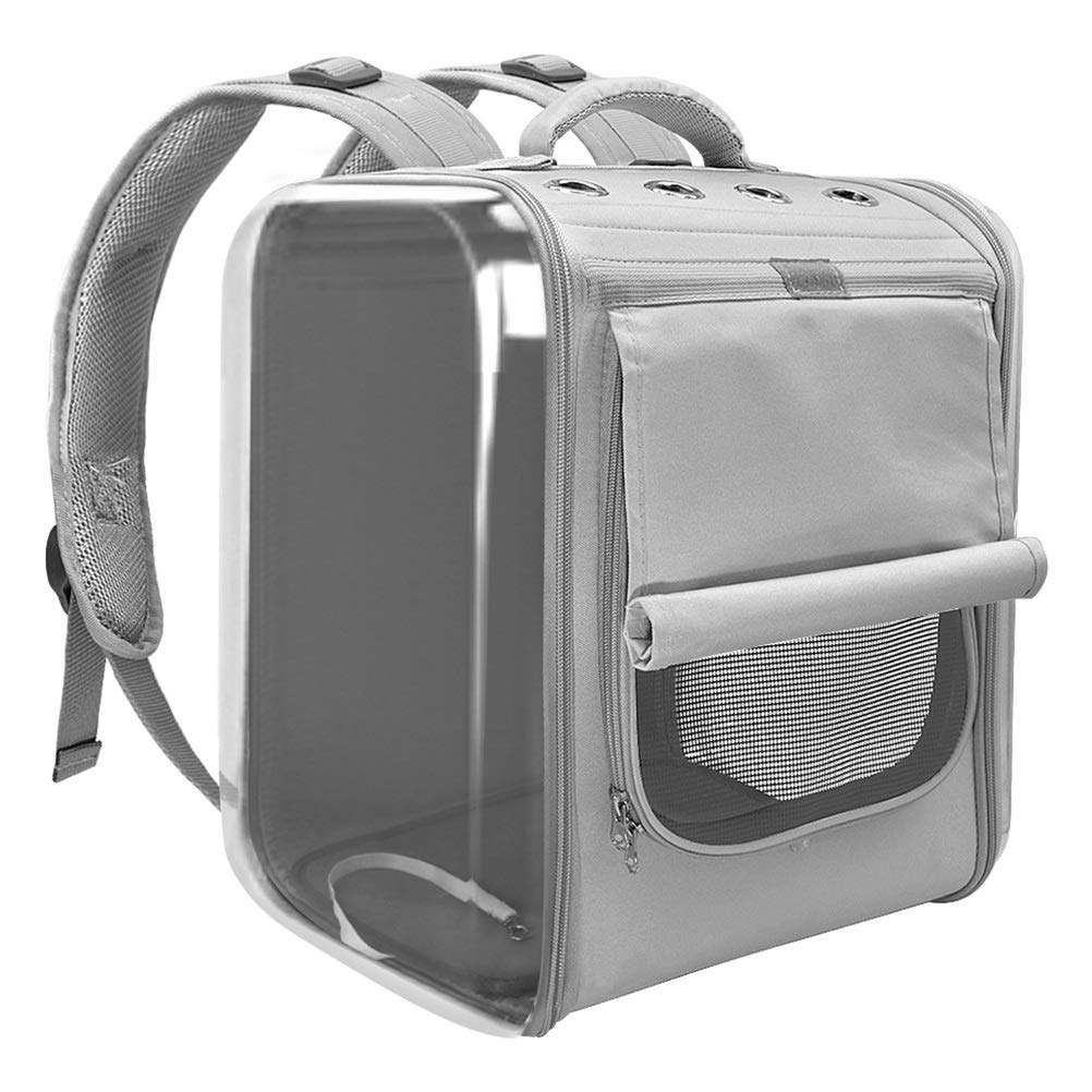 Musite Portable Pet Cat Carrier Backpack - Breathable Travel Backpack for Cats, Outdoor Shoulder Bag with Ventilation (Gray) - Perfect for Vet Visits, Hiking & Air Travel