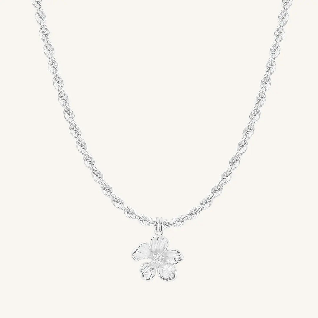 Azalea Flower Necklace for Women - Elegant Floral Pendant Jewelry Gift for Her - Perfect for Weddings, Anniversaries & Special Occasions