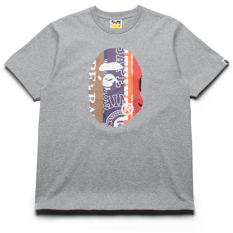 BAPE® Ape Head Logo Graphic T-Shirt for Men & Women - Grey Cotton Streetwear Tee - Perfect for Casual Outfits & Urban Fashion