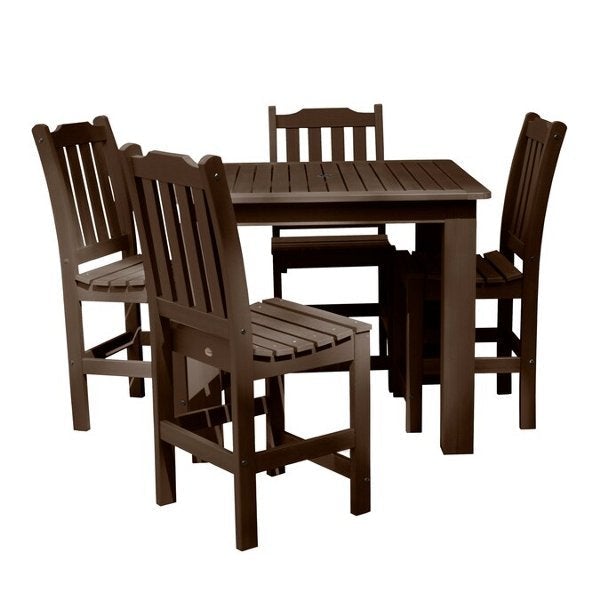 Lehigh 5-Piece Square Counter Height Outdoor Dining Set 42 x 42 - Perfect for Patio, Deck, Garden & Backyard Entertaining