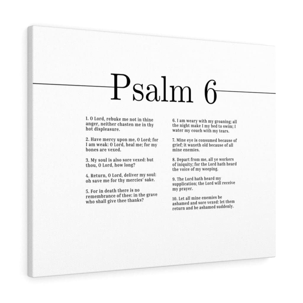Christian Wall Art - Bible Verse Print 'Receive My Prayer Psalm 6' - Scripture Wall Decor for Home & Church - Inspirational Gift for Weddings, Baptisms & Christian Holidays - Ready to Hang