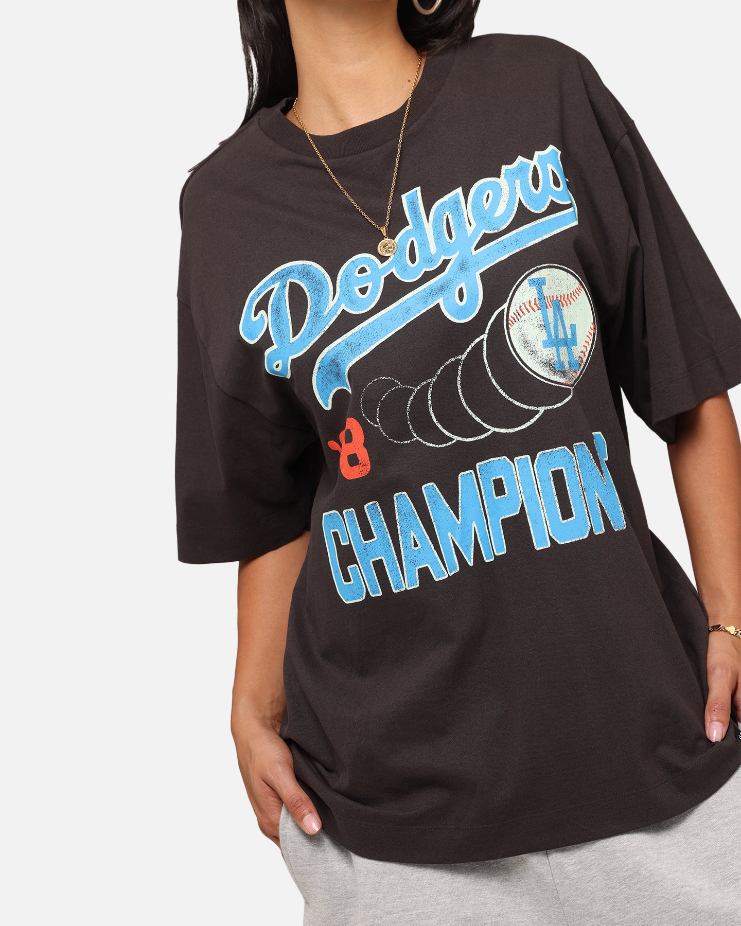 47 Brand Los Angeles Dodgers Sigma Foundation T-Shirt for Men - Dark Grey Baseball Fan Apparel - Perfect for Game Day, Casual Wear & Sports Events