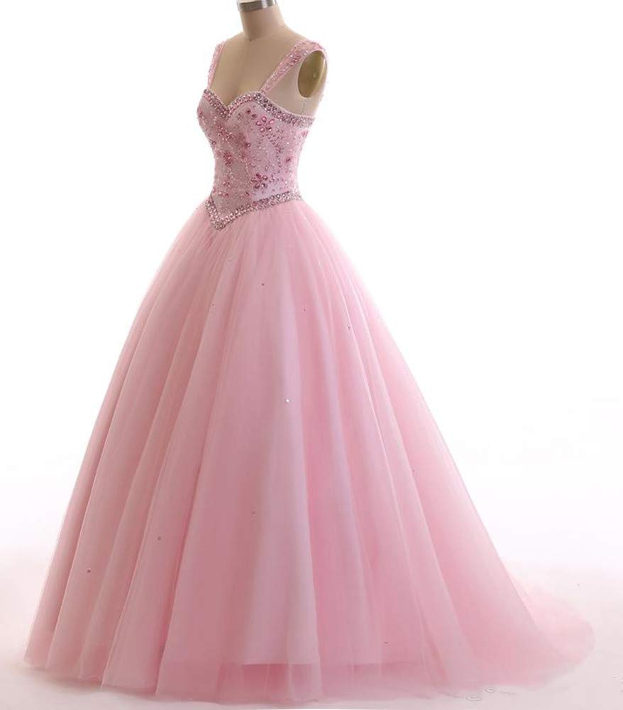 Elegant Sage Green Women's Spaghetti Strap Ball Gown - Sweetheart Neckline Tulle Quinceanera & Prom Dress for Special Occasions | Perfect for Weddings, Dances & Formal Events