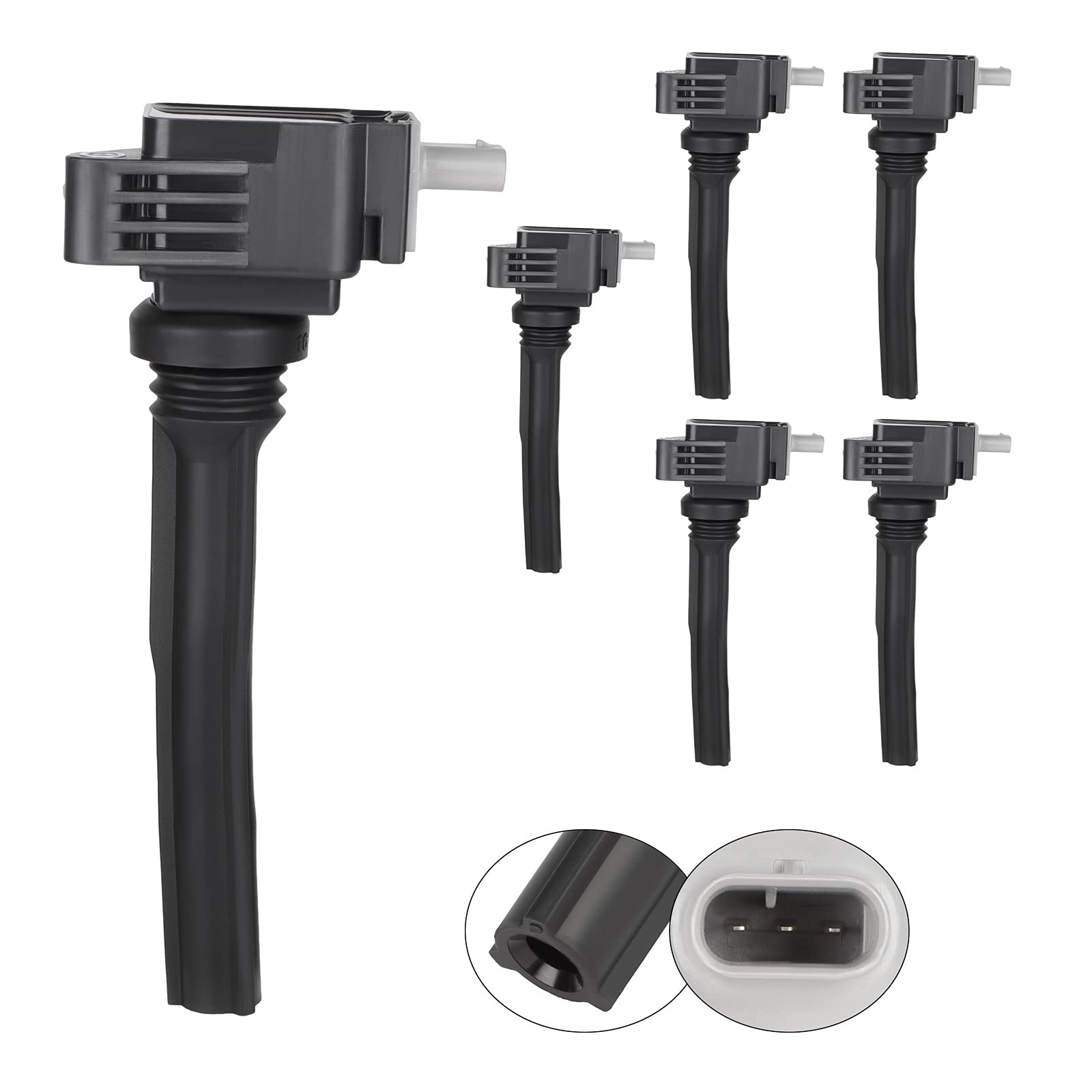 ROADFAR 6-Pack Ignition Coil Replacement for Ford F150 3.0L 2018-2020 - Compatible with OE UF826 - Perfect for Engine Performance & Maintenance