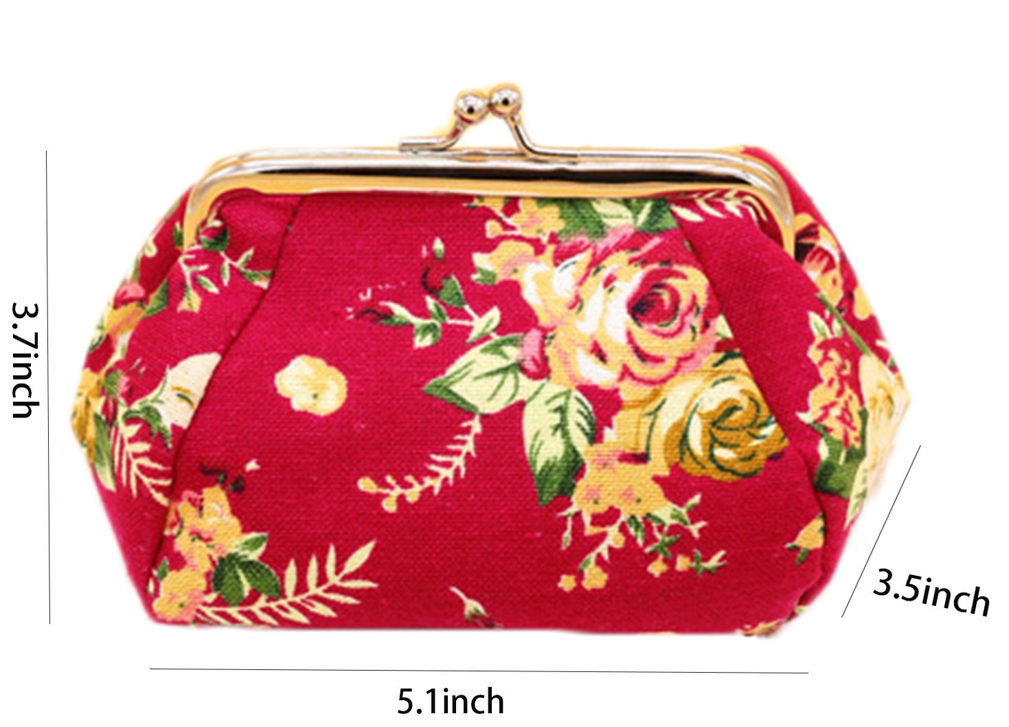 iSuperb Canvas Coin Purse Wallet - Large Capacity Clasp Closure Credit Card Holder & Key Organizer for Women | Travel Essentials, Daily Use, Gift Idea
