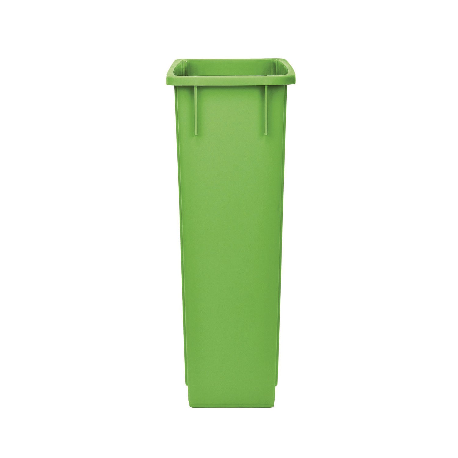 Alpine Industries 23 Gallon Slim Recycling Bin - Plastic Wastebasket in Lime Green for Kitchen, Office, or Outdoor Use