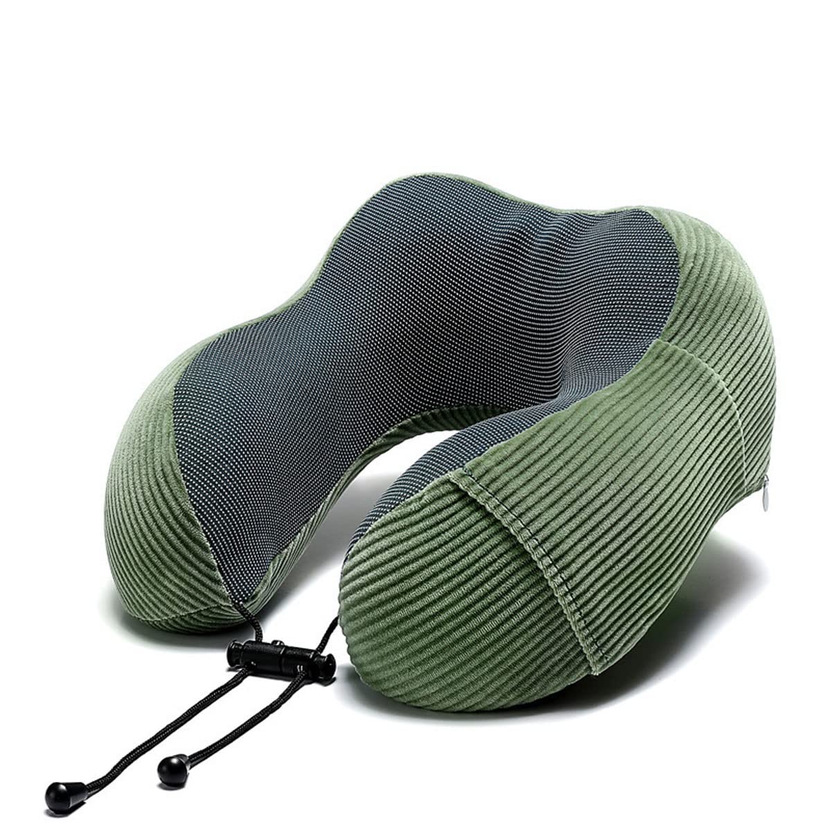 Memory Foam Travel Neck Pillow for Adults - U-Shaped Support Cushion for Chin & Neck Relief | Compact, Lightweight & Portable for Airplane, Car, Train & Camping Trips | Perfect for Long Flights, Road Trips & Outdoor Adventures