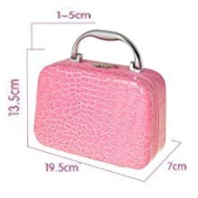 Women's Cosmetic Organizer Bag with Mirror - Jewelry & Toiletry Storage for Travel, Wedding & Parties