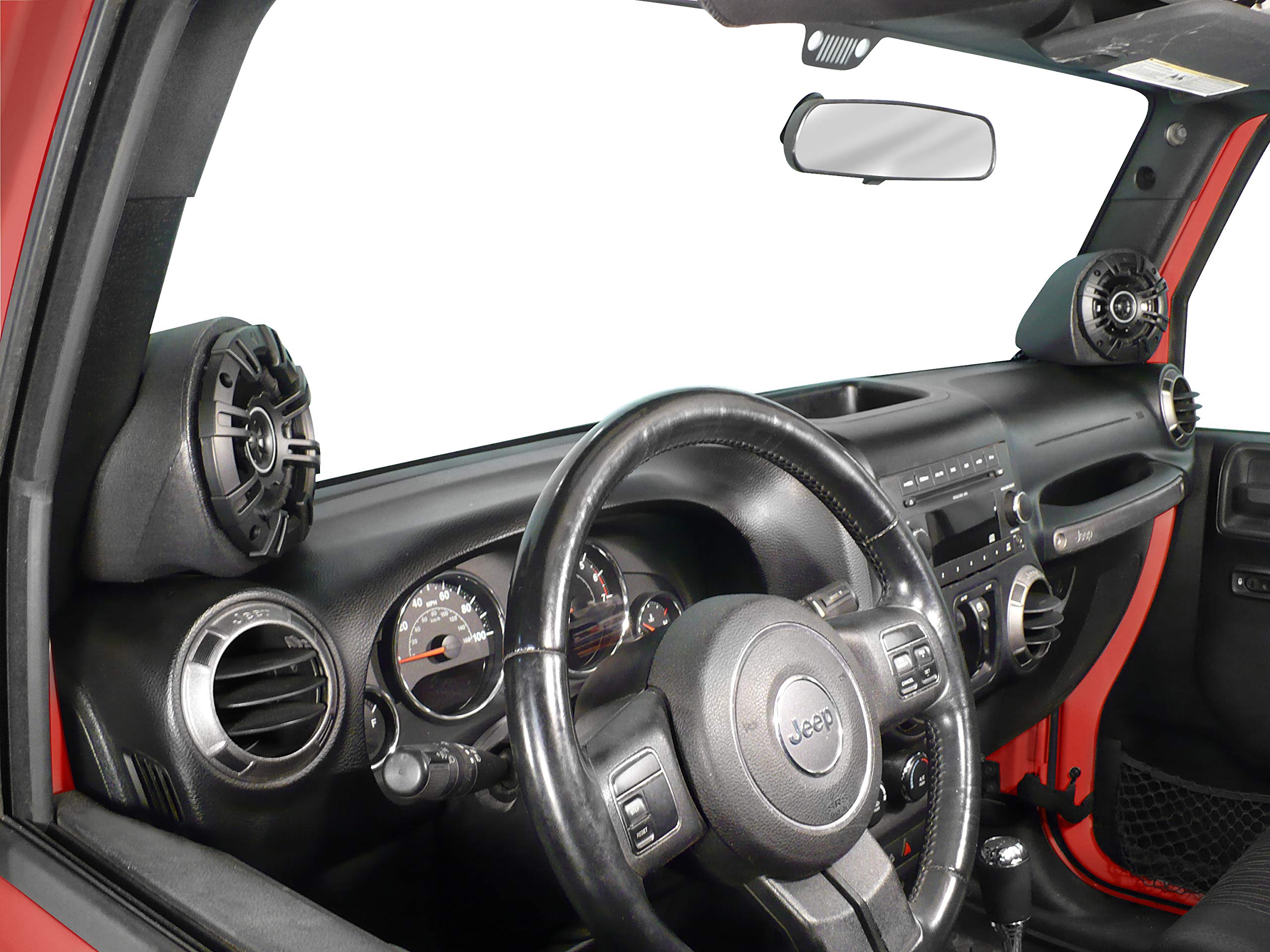 Jeep Wrangler JK & Unlimited (2007-2014) Pillar Pod Speaker Enclosures - Compatible with Non-Premium Factory Systems (No Infinity/Alpine) | Perfect for Off-Road Audio Upgrades & Custom Car Stereo Installations