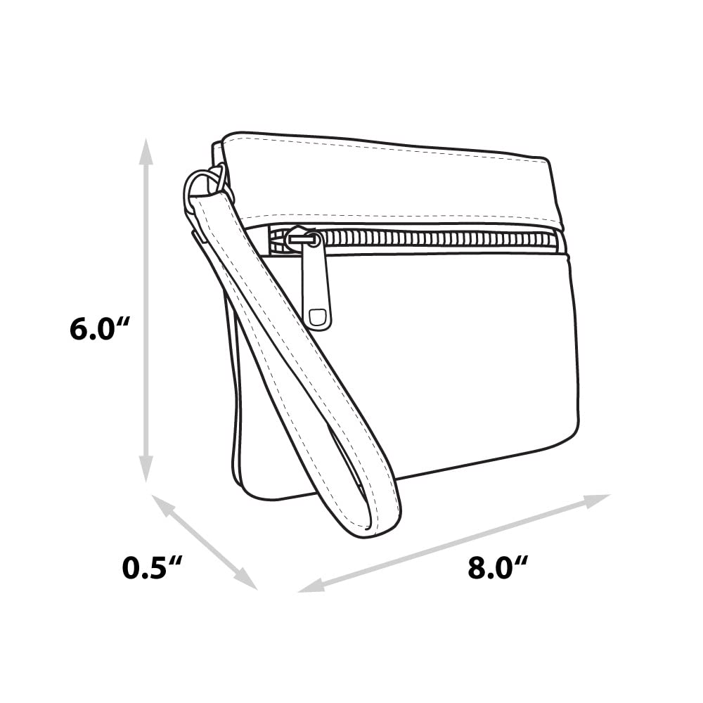 Buckle-Down Unisex Wallet Wristlet for Men & Women - Slim RFID Blocking Leather Wrist Wallet for Cash, Cards & ID - Perfect for Travel, Concerts & Daily Use