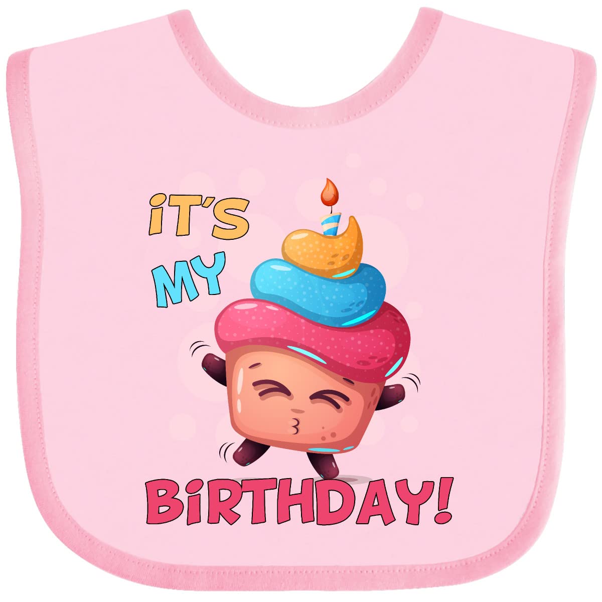 Inktastic It's My Birthday Baby Bib - Soft Cotton Adjustable Bib for Infants & Toddlers - Perfect for Birthday Parties, Photo Shoots & Everyday Use