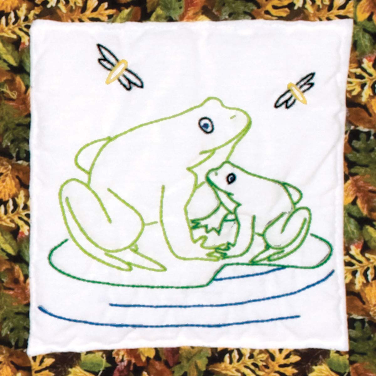 Jack Dempsey Needle Art Wilderness Animals Hand Embroidery Kit - White | DIY Cross Stitch for Home Decor, Gifts & Craft Projects