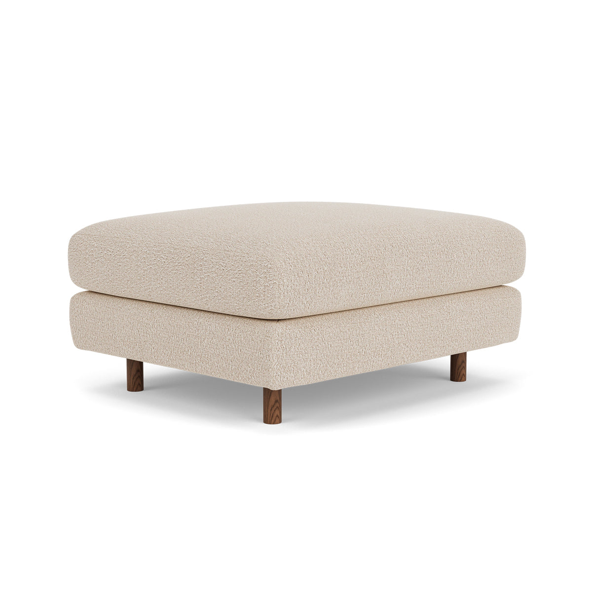 Stylish Dylan Boucle Ottoman - Modern Footrest & Accent Chair for Living Room, Bedroom, or Office - Soft & Durable Upholstered Pouf with Non-Slip Bottom