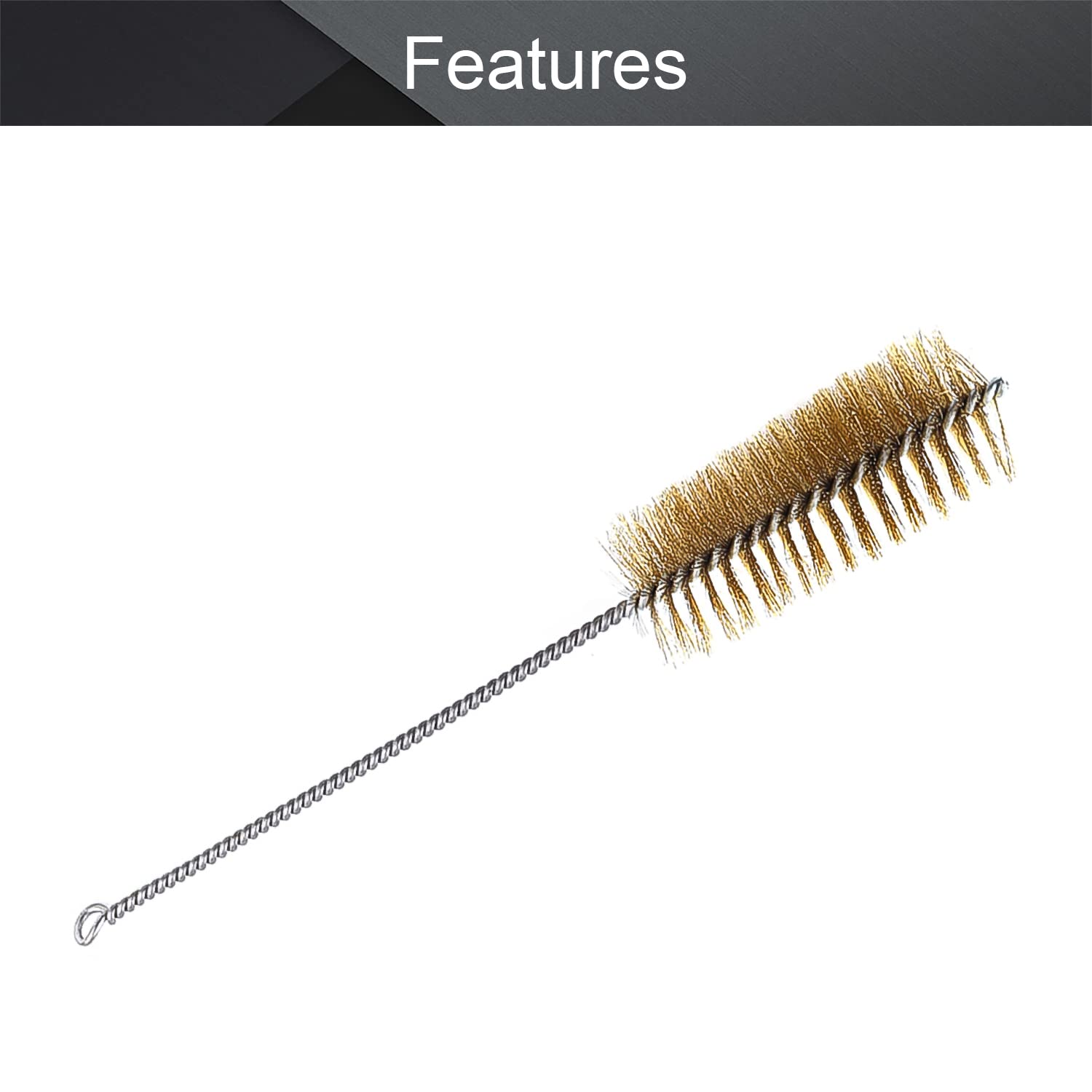 Utoolmart Copper Wire Cleaning Brush - 3pcs Spiral Power Tube Brush Set (1.6-inch Diameter, 12-inch Length) for Deep Cleaning Bottles, Tubes & Hard-to-Reach Areas | Perfect for Home, Kitchen & Laboratory Use