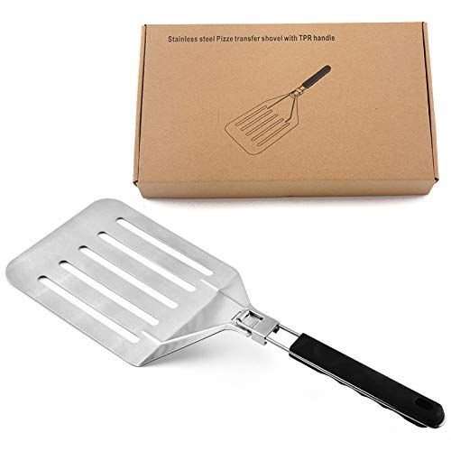 Premium Stainless Steel Pizza Peel with Folding Handle - 16 Inch Pizza Paddle for Baking, Serving & Transferring Homemade Pizza, Bread, Cake & Pie | Durable Cake Lifter & Bread Tray | Space-Saving Design for Easy Kitchen Storage | Perfect for Home Baking, Outdoor BBQ & Restaurant Use