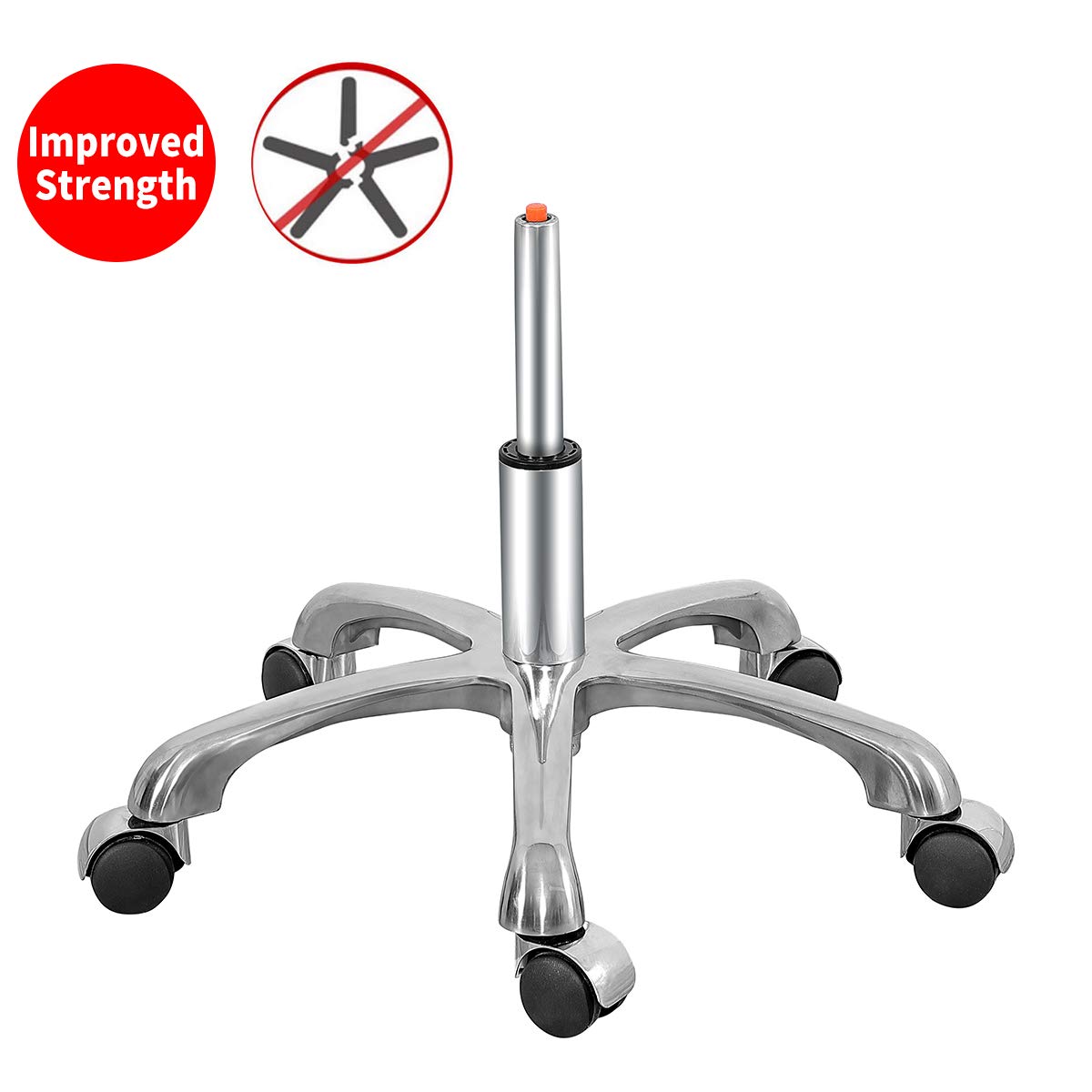 Swivel Rolling Stool with Thick Padding - Adjustable Round Chair with Wheels for Doctors, Medical Offices, Massage Salons & Workstations (Black) - Perfect for Healthcare, Beauty & Office Workspaces