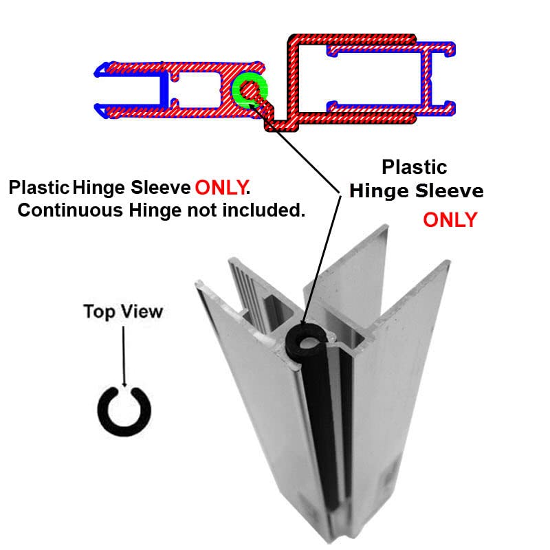 Gordon Glass Plastic Hinge Sleeve for Swing Shower Doors - 72