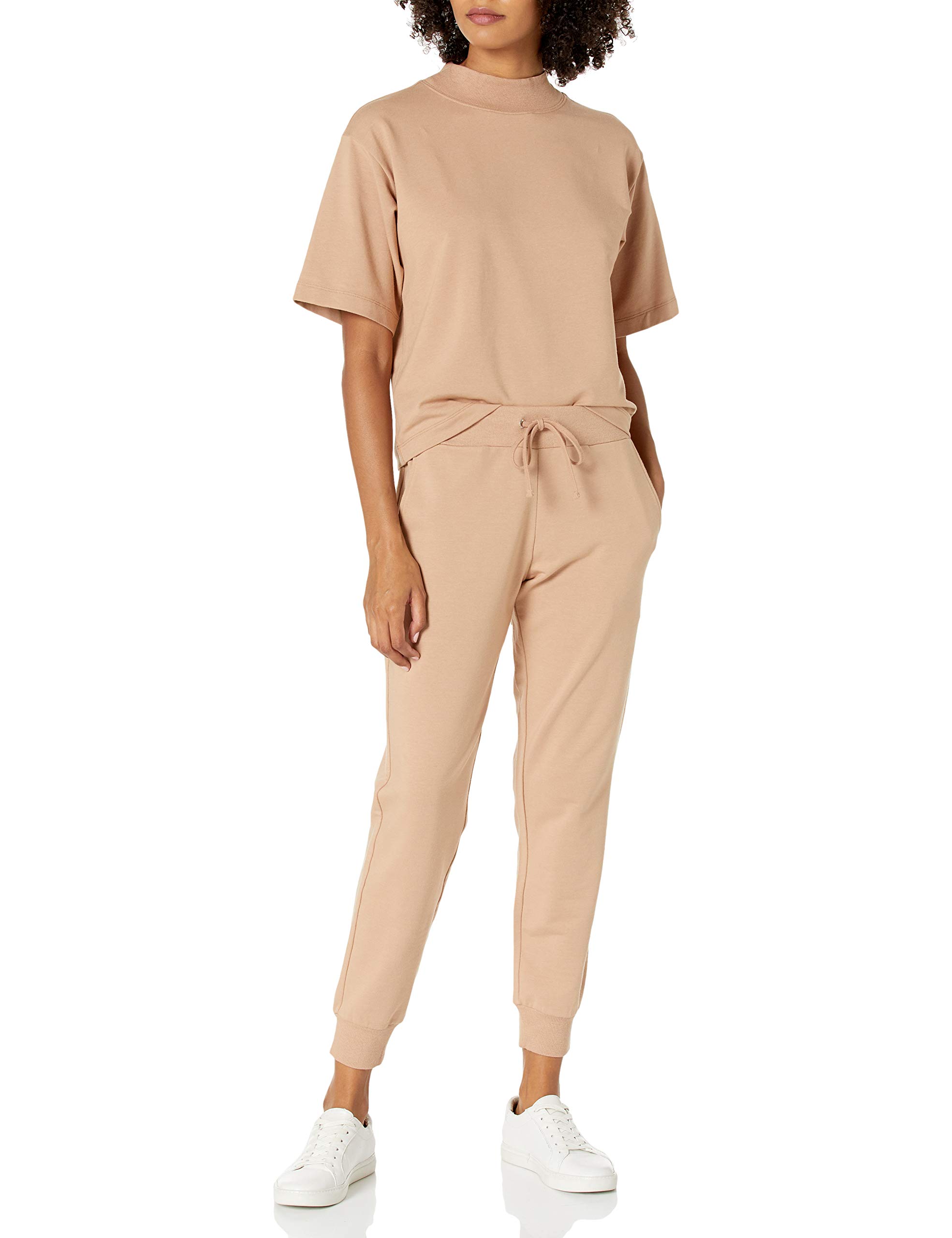 The Drop Women's Grace Supersoft Stretch Rib-Cuff Jogger Pants - Comfortable Lounge & Workout Sweatpants for Yoga, Running, and Casual Wear