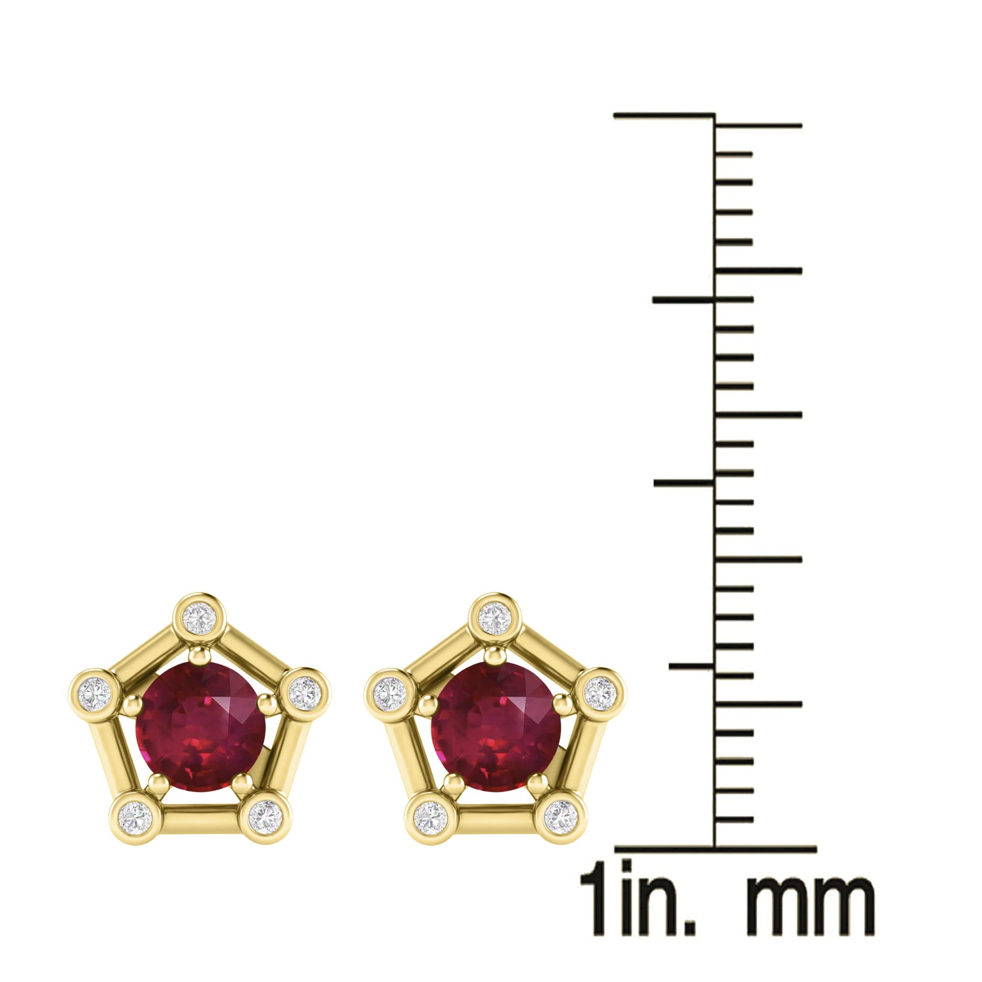 14K Gold Over Sterling Silver White Topaz Stud Earrings for Women – Elegant Everyday & Gift Jewelry for Birthdays, Anniversaries, and Special Occasions