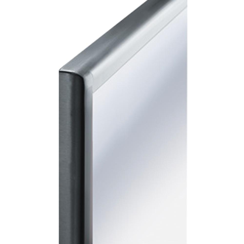 ASI 20650 2436 Roval Mirror with Inter Lok Frame - Surface Mounted Satin Finish for Bathroom, Bedroom, and Living Room Decor
